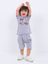 Safari Buddies Cotton Short Set (Dusty Grey)